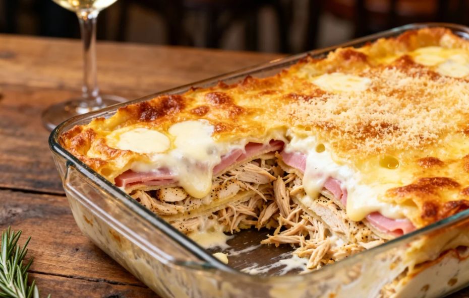 Lasanha de Frango com Queijo