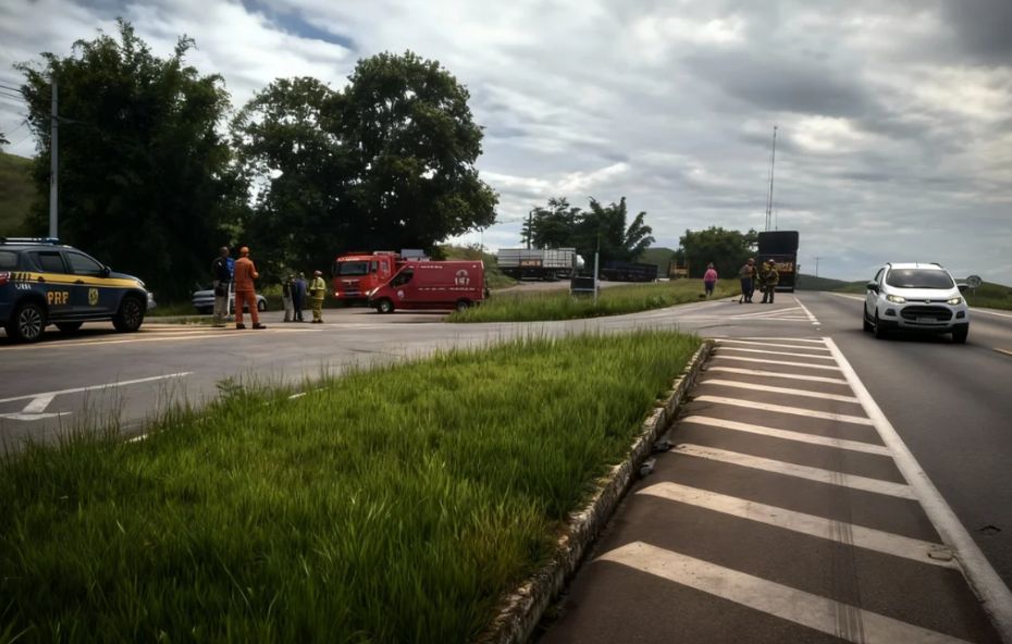 Acidente na BR-393 deixa idosa ferida em Barra do Piraí